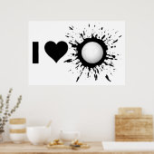 Explosief I Love Volleyball 1 Poster (Keuken)