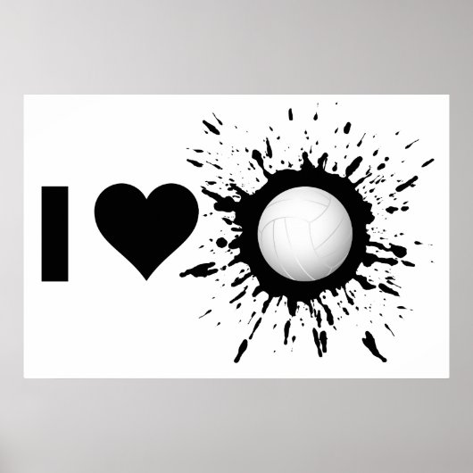 Explosief I Love Volleyball 1 Poster (Voorkant)