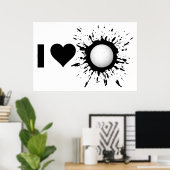 Explosief I Love Volleyball 1 Poster (Thuiskantoor)