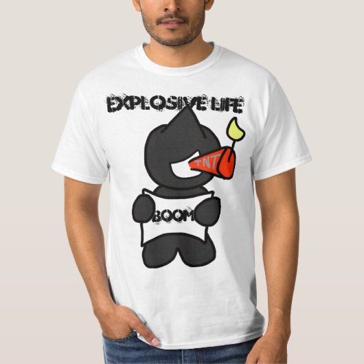 explosief leven t-shirt (Voorkant)