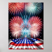 "Explosief Patriottisch Vuurwerk: Vier met een B Poster (Voorkant)