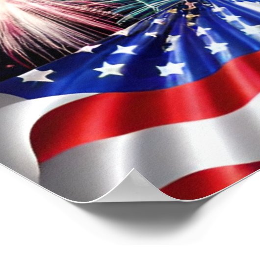 "Explosief Patriottisch Vuurwerk: Vier met een B Poster (Hoek)