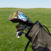 Explosief 'POW!' Comic-geïnspireerde Golf Head Hoe Golfheadcover (Insitu)