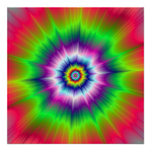 Explosief Stropdas-Dye Zazzle Perfect Poster
