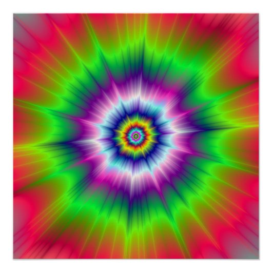 Explosief Stropdas-Dye Zazzle Perfect Poster (Voorkant)
