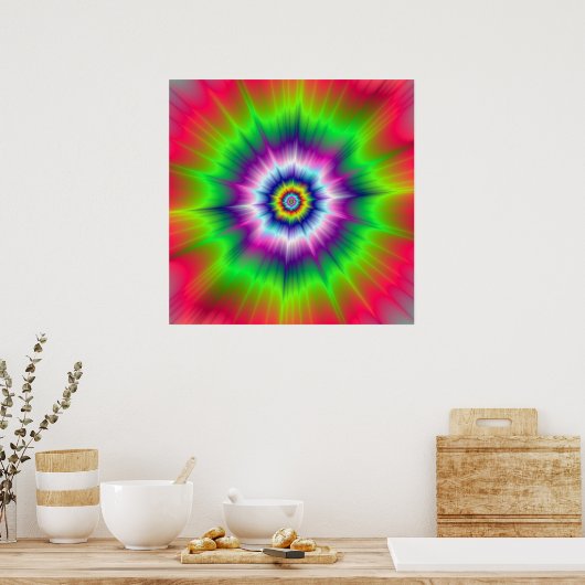 Explosief Stropdas-kleurstof Poster (Keuken)