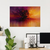 Explosieve Abstracte Energie – Kleurrijke Abstract Poster (Thuiskantoor)