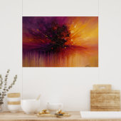 Explosieve Abstracte Energie – Kleurrijke Abstract Poster (Keuken)