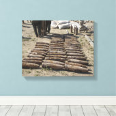 Explosieve apparaten worden geïdentificeerd en geï canvas afdruk (Insitu (Houten vloer))