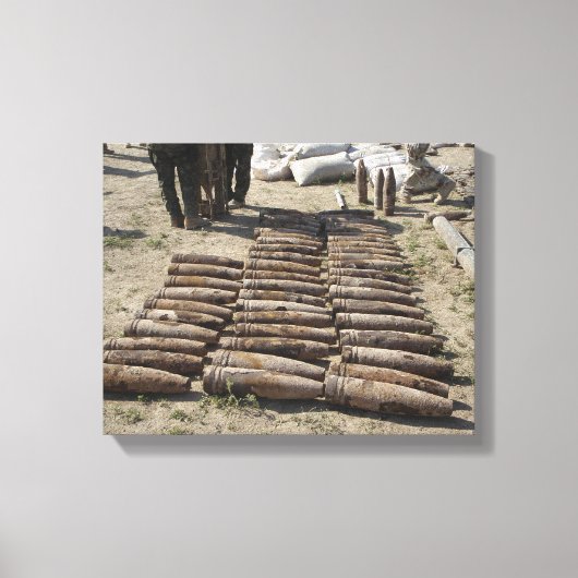 Explosieve apparaten worden geïdentificeerd en geï canvas afdruk (Voorkant)