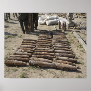 Explosieve apparaten worden geïdentificeerd en geï poster