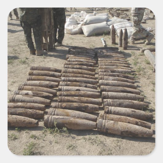 Explosieve apparaten worden geïdentificeerd en geï vierkante sticker (Voorkant)