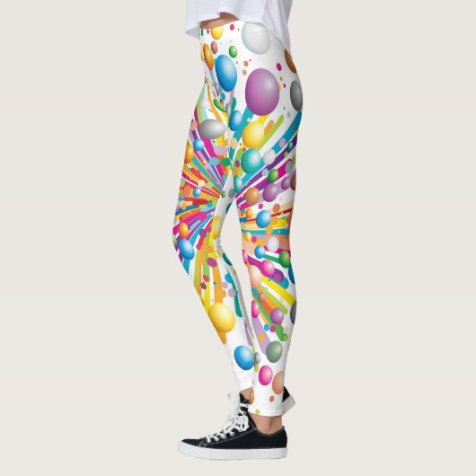 Explosieve 'bubsive' print funky gestoorde patroon leggings (Links)