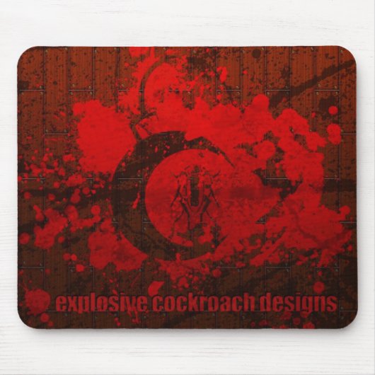 Explosieve Design van Cockroach Mousepad Muismat (Voorkant)