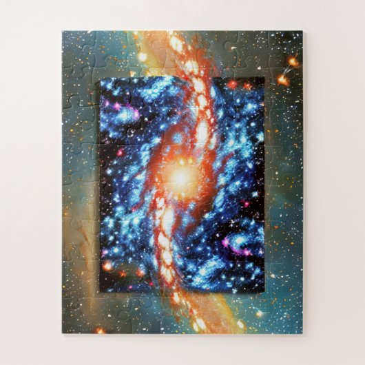 Explosieve en wilde retro kosmische rommel in het  legpuzzel (Verticaal)