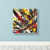 explosieve energie canvas afdruk (Insitu (Houten vloer))