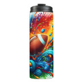Explosieve Football Paint Splatter Art Thermosbeker (Voorkant)