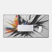 Explosieve Geometrie: Een Uitbarsting van Abstract Bureaumat (Keyboard & Muis)
