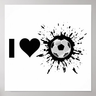 Explosieve I Love Soccer Poster
