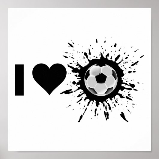 Explosieve I Love Soccer Poster (Voorkant)