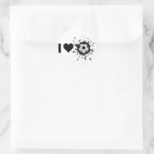 Explosieve I Love Soccer Ronde Sticker (Tas)