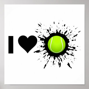 Explosieve I Love Tennis Poster