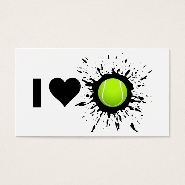 Explosieve I Love Tennis Visitekaartjes (Voorkant)