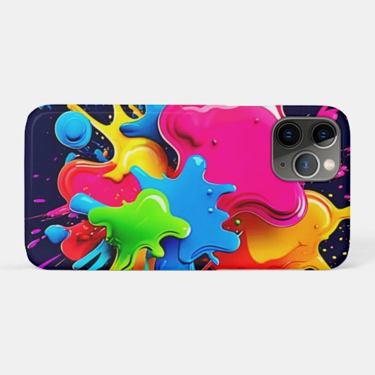 Explosieve kleur splash art Case-Mate iPhone case (Achterkant (horizontaal))