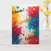 Explosieve Kleuren Verjaardagskaart Kaart (Gele Bloem)