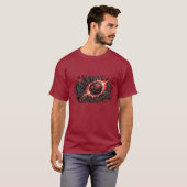 Explosieve Lava Voetbal Comic Art Design T-shirt (Voorkant volledig)