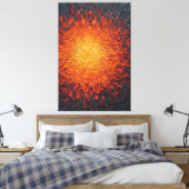 Explosieve lichtuitbarsting Textuur Abstracte wand Canvas Afdruk (Insitu (Slaapkamer))