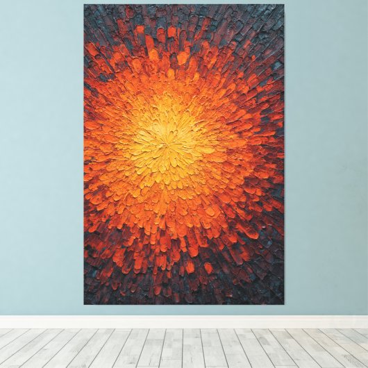 Explosieve lichtuitbarsting Textuur Abstracte wand Canvas Afdruk (Insitu (Houten vloer))