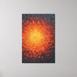 Explosieve lichtuitbarsting Textuur Abstracte wand Canvas Afdruk