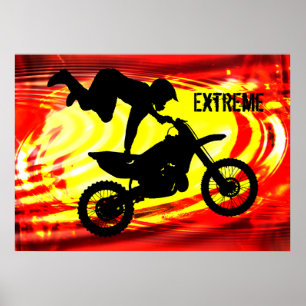 Explosieve motorkruis poster