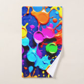 Explosieve neonkleuren in Abstracte kunst Bad Handdoek (Handdoek)