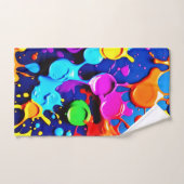 Explosieve neonkleuren in Abstracte kunst Bad Handdoek (Handdoek)