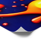Explosieve neonkleuren in Abstracte kunst Poster (Hoek)