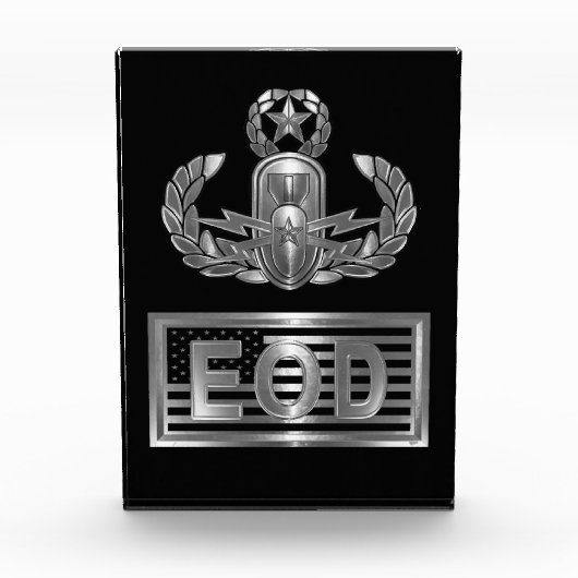 Explosieve Ordnance Disposal Master Wings USA Vlag Fotoblokken (Voorkant)