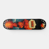 Explosieve Pop Art - Bold Comic Style, Retro Impac Persoonlijk Skateboard (Horizontaal)