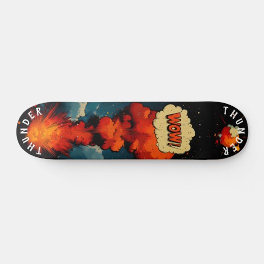 Explosieve Pop Art - Bold Comic Style, Retro Impac Persoonlijk Skateboard (Horizontaal)