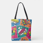 Explosieve Retro Comic Pop Kunst Tote Bag (Achterkant)