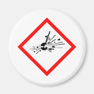Explosieve waarschuwingsbord magneet