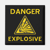 Explosieve waarschuwingsmagneet magneet (Voorkant)