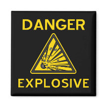 Explosieve waarschuwingsmagneet