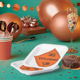 Explosieven Papieren Bordje