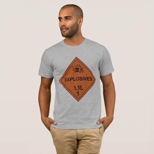 Explosieven Sign Mannen T-Shirt (Voorkant volledig)