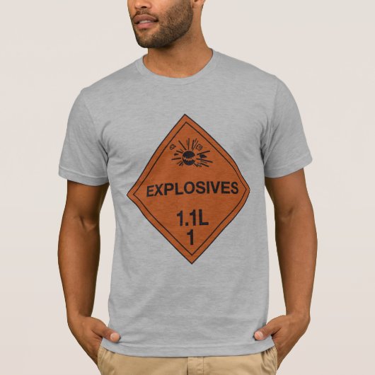 Explosieven Sign Mannen T-Shirt (Voorkant)