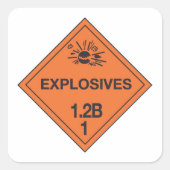 Explosieven Vierkante Sticker (Voorkant)