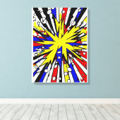 Explosion Art - Comic Book Style Canvas Afdruk (Insitu (Houten vloer))