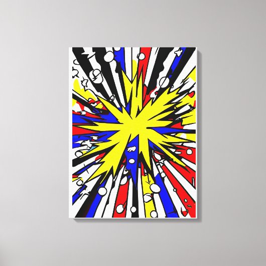 Explosion Art - Comic Book Style Canvas Afdruk (Voorkant)